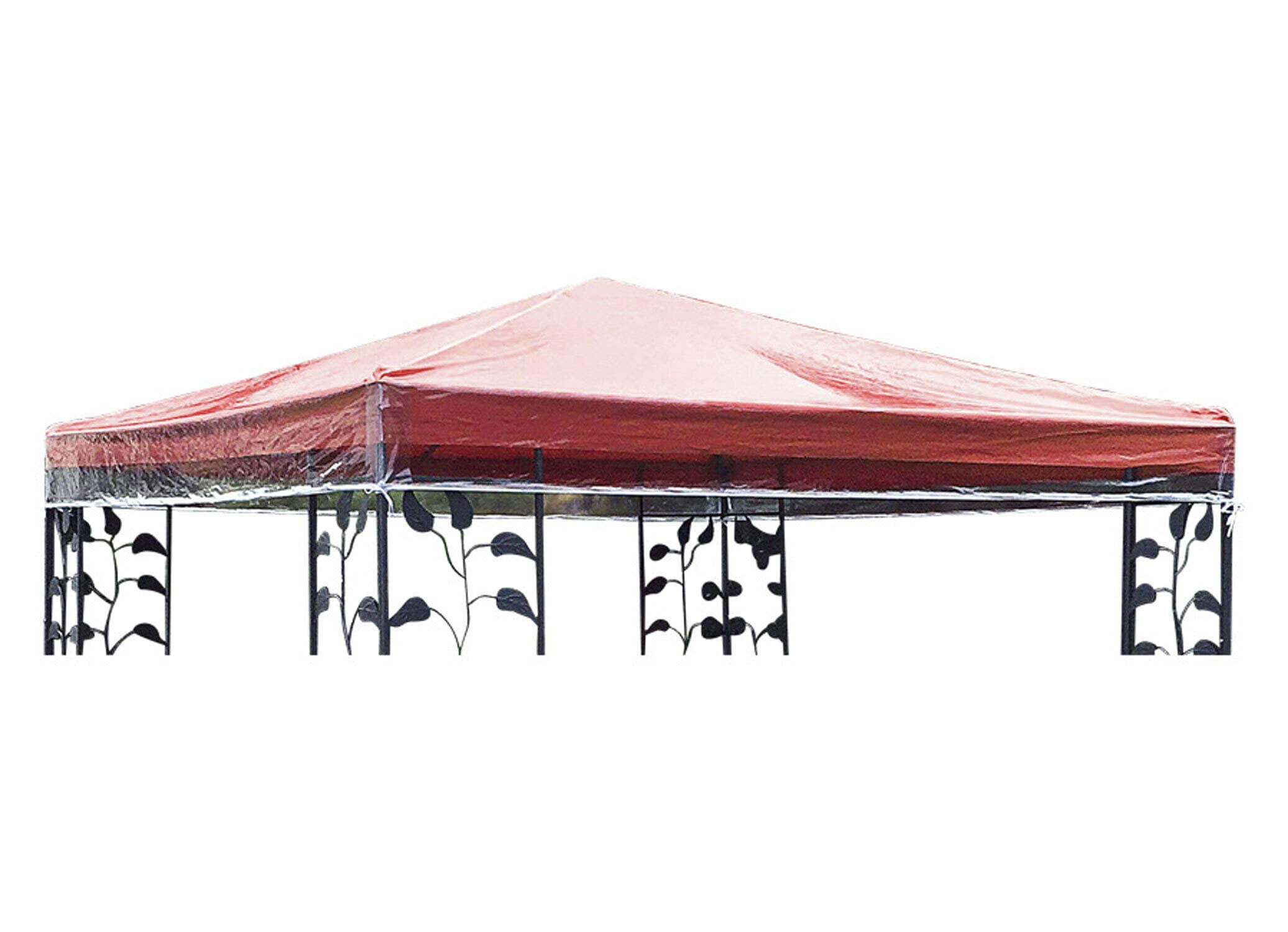 QUICK STAR Gazebo Housse de Protection pour Pavillon 2 x 2 m Protection étanche et Transparente Contre Les intempéries
