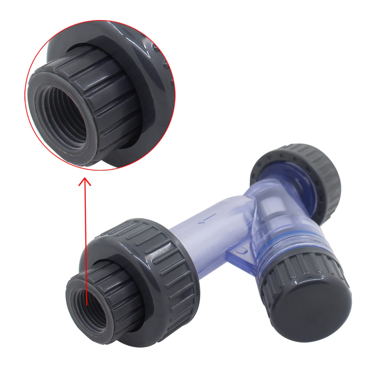 Filtro de Malla para riego por Goteo Filtro Bomba riego tuberia PVC Tipo y para sedimentos agrícola jardín Bomba Estanque (1 Pulgada Hembra)