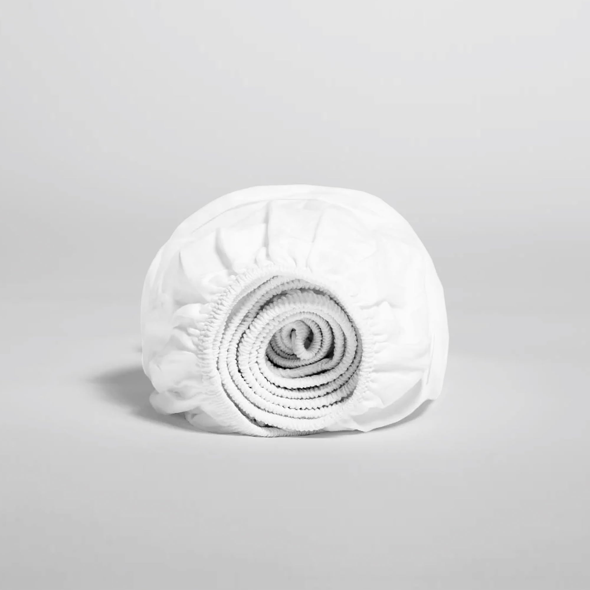 100% Cotton Twin Arctic White Fitted Sheet Only, Back to School College Essentials Mattress Fitted Sheet (39 W x 75 L), Lightweight, Highly Breathable, Cool & Crisp, 17