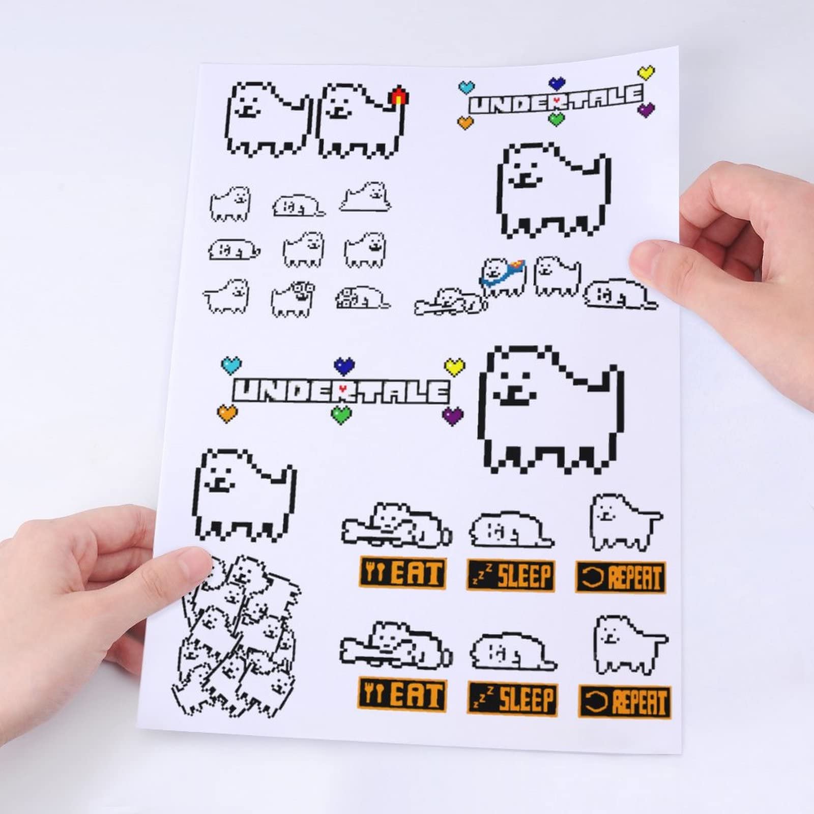 undertale　紙製雑貨　戌年　特典　犬みくじ　4点セット＋ステッカー Amazon.co.jp: 防水ステッカーセット アンダーテール 犬