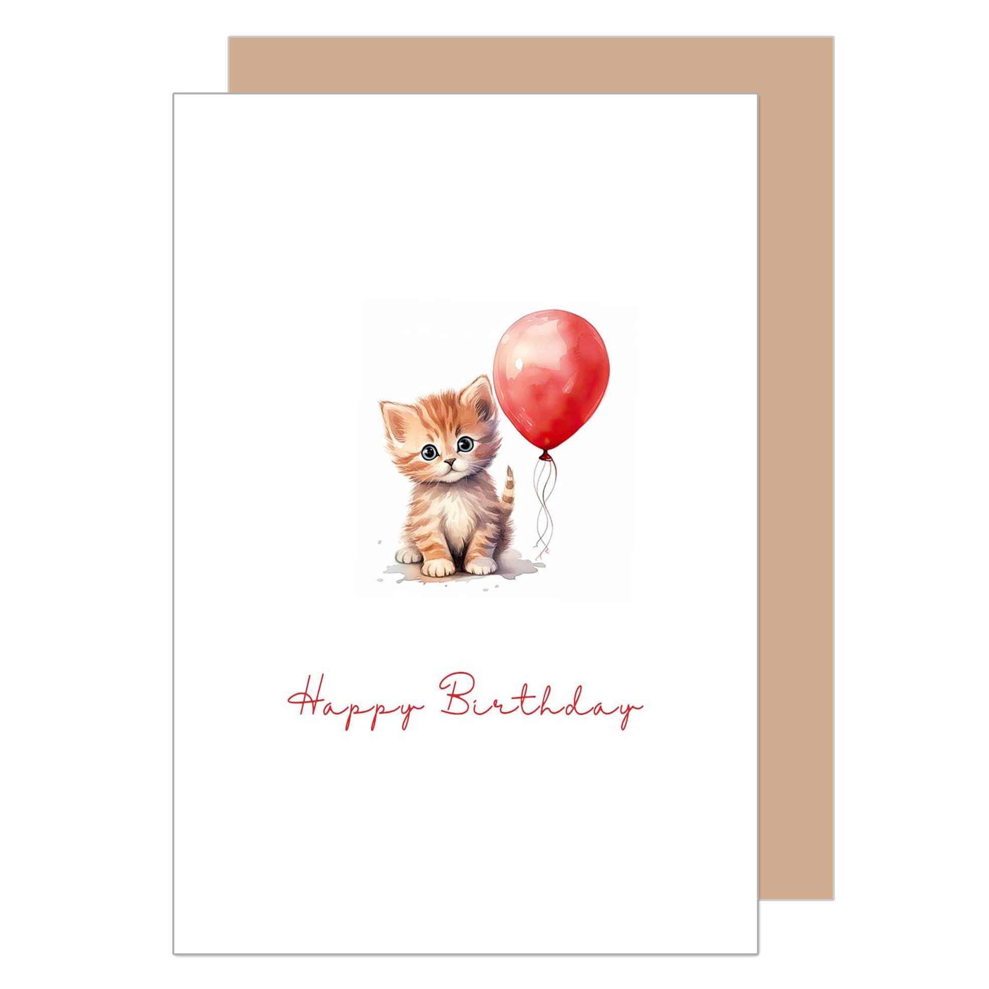 Edition Seidel Premium Birthday Card with Envelope. Greeting Happy Birthday For Him or Her Mum Wife Friend Daughter Girl Child Kids Teens Cat Kitten (G3542 SW024)