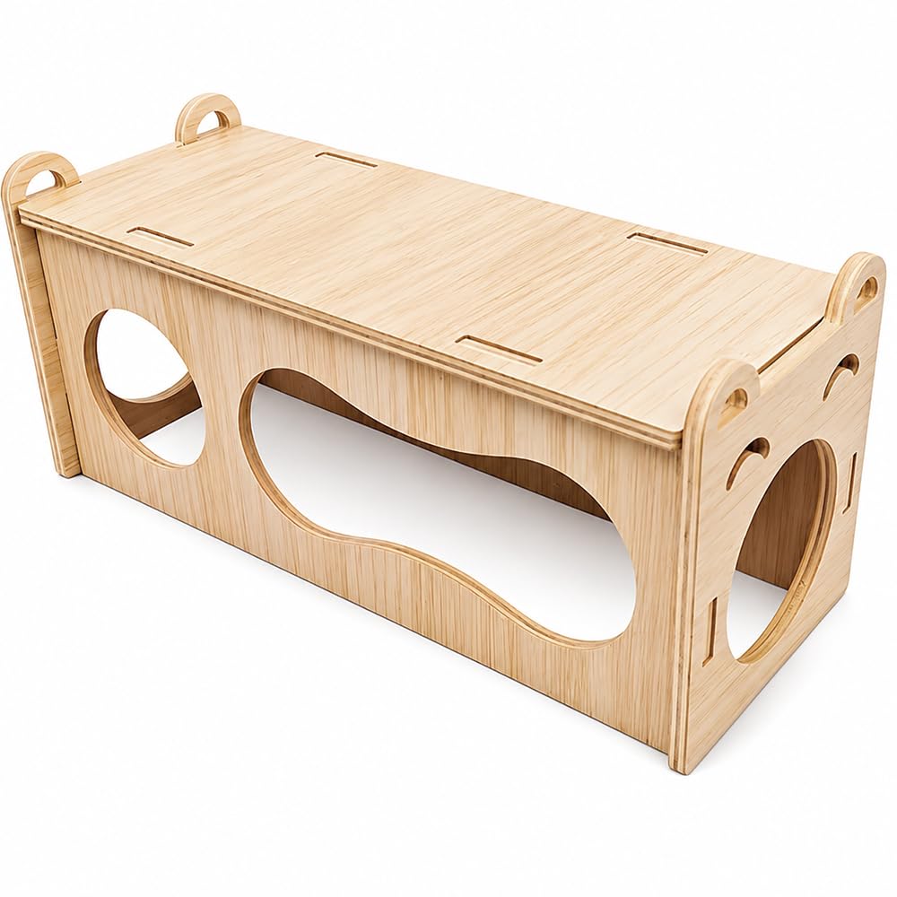 Wood Hamster Hideout Chew Resistant Shelter Hamsters Guinea Pigs Gerbils