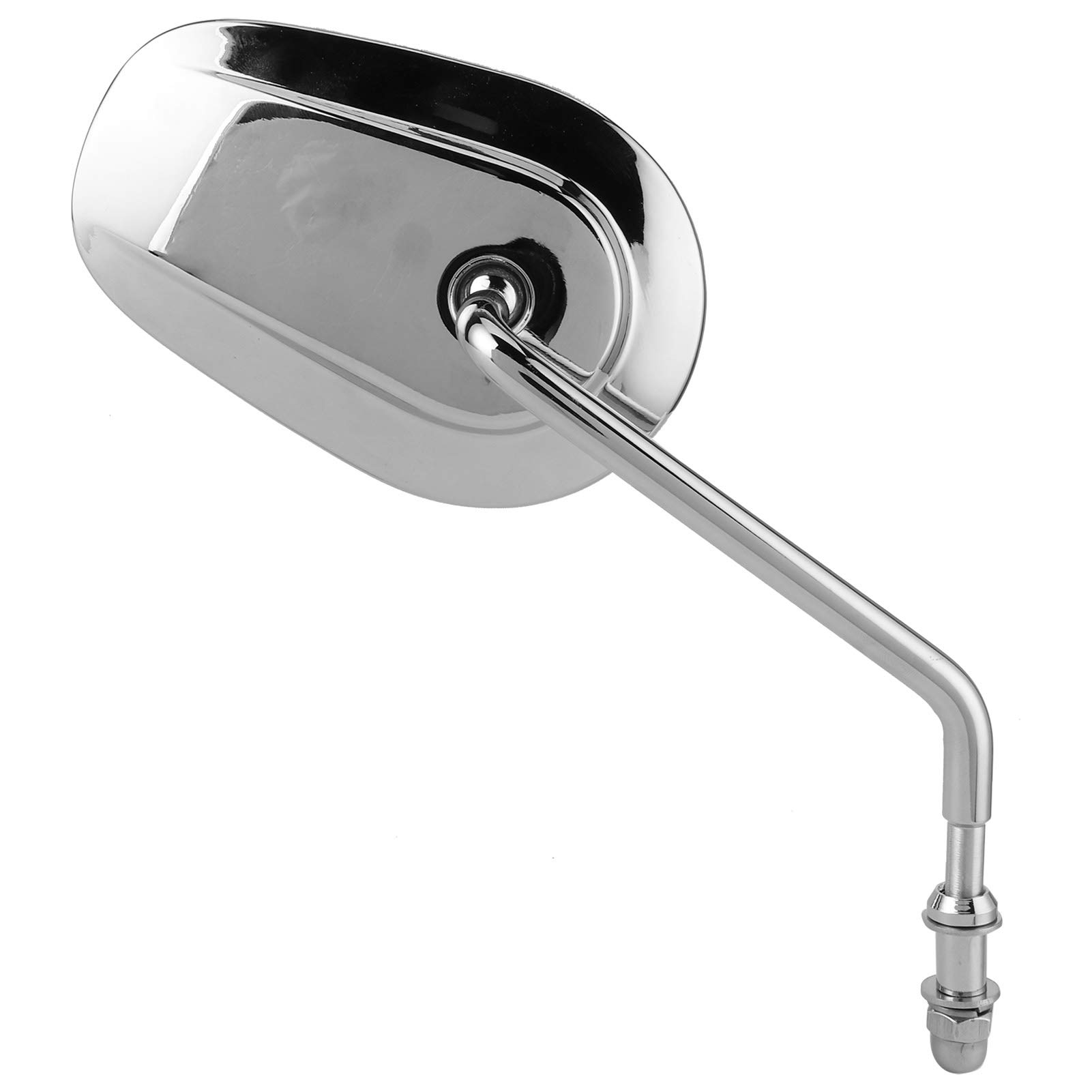 Lusterka wsteczne motocykla Trwałe, szerokokątne, regulowane lusterka na końcu kierownicy dla Touring Glide Fatboy 883 1200 Srebrne aluminium Szkło Para obrotu o 360 stopni