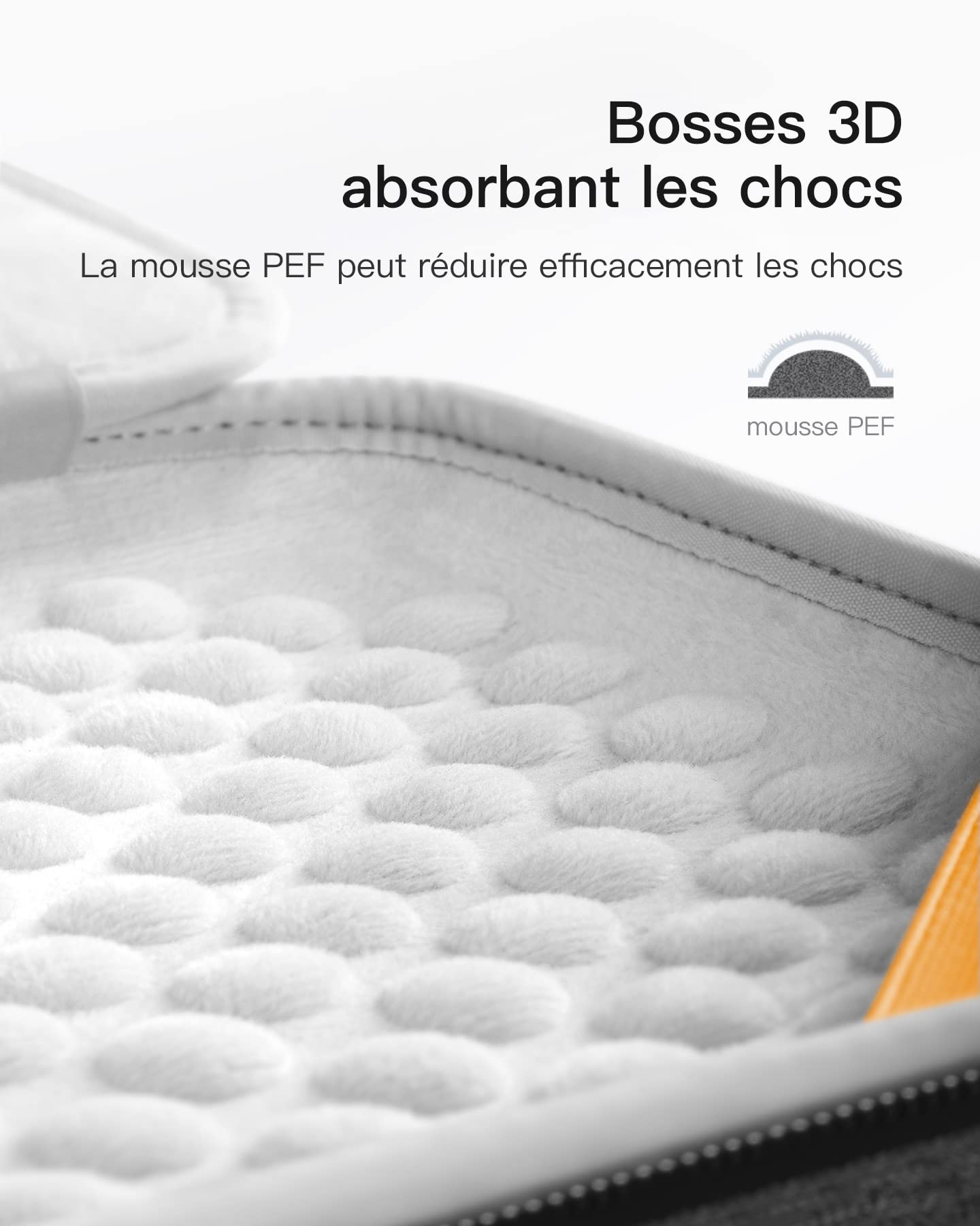 Inateck Housse Antichoc 11 Pouces pour Tablette Compatible avec 11 iPad Pro M4 2024, 11 iPad Air M2 2024, 11 iPad Pro M2/M1 2022-2021, 11 iPad Pro 2018-2020, Rigide EVA Absorbant Les Chocs, Gris