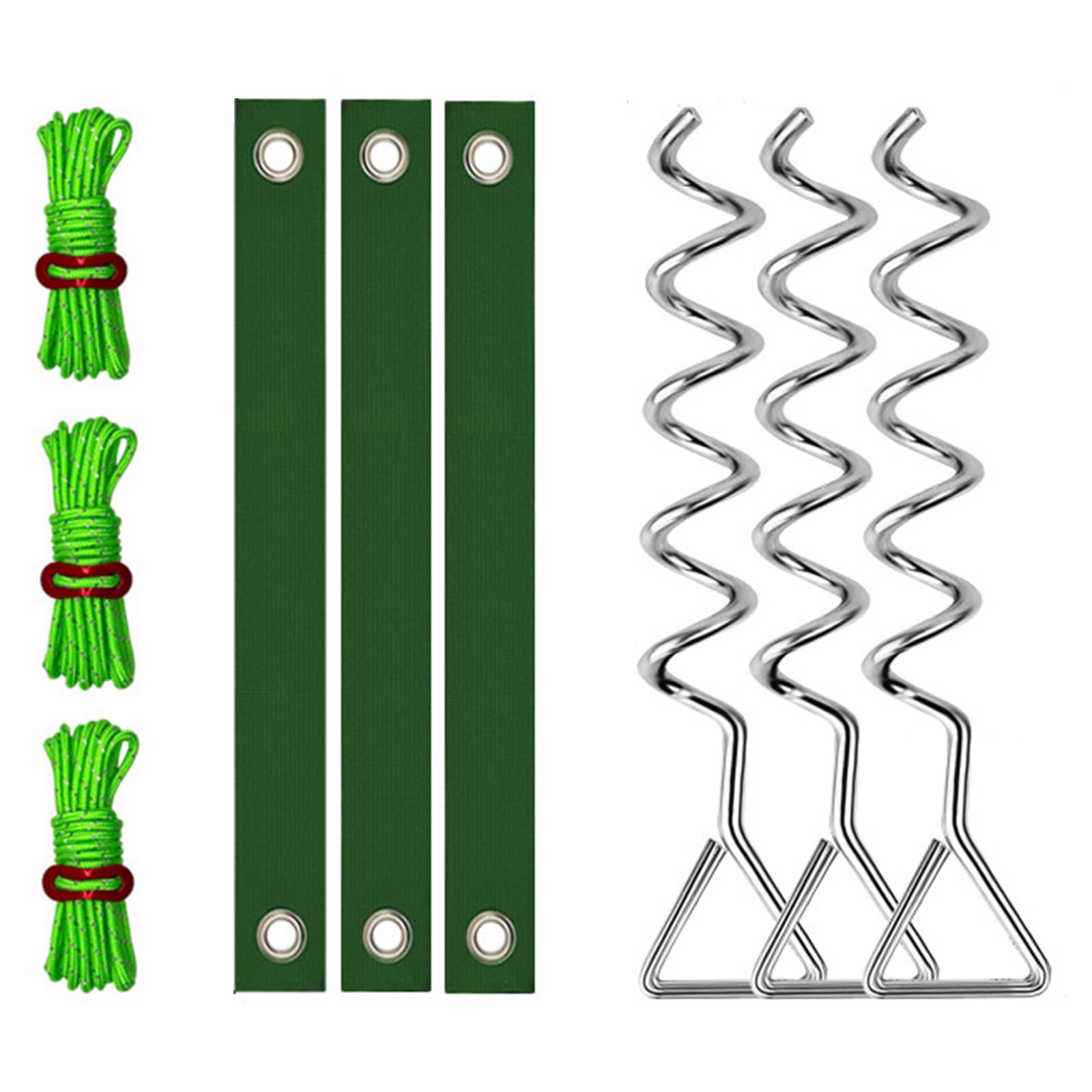 Alloneslife Silver Tree Stakes And Supports Iron Coiled Stakes For Strong Anchoring In Soft Or Hard Ground Ensuring Stability Helical Metal Ground Anchors Ideal For Vegetation