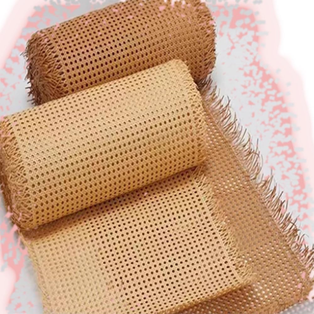 Rotolo di Rete Intrecciata Effetto Rattan di Alta qualità - 40 cm x 1 Metro, Tessuto Sintetico Intrecciato, Adatto per progetti Fai-da-Te con Pelliccia Sintetica, Materiale a Rete intrecciat