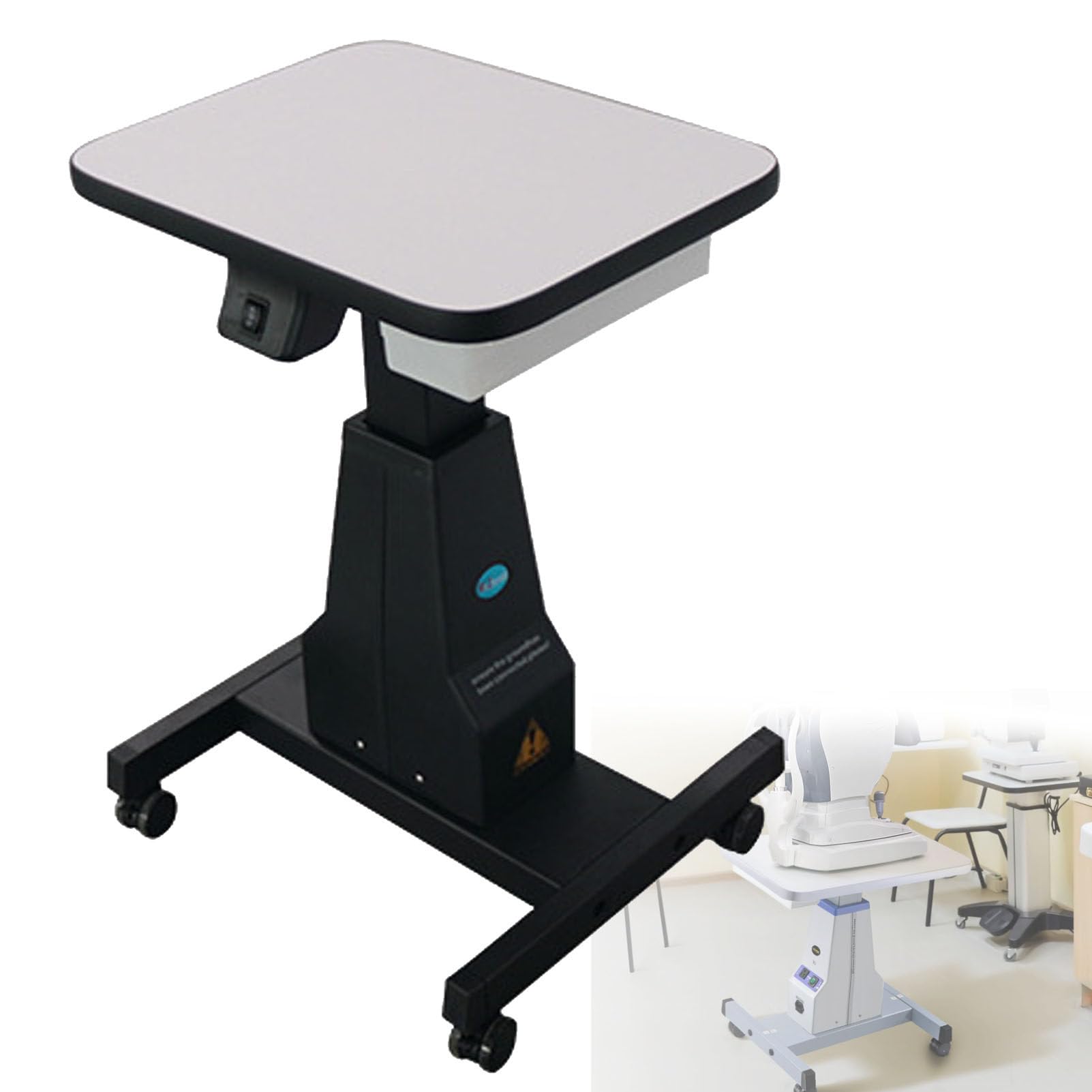 Table ophtalmique motorisée, table élévatrice électrique réglable en hauteur avec tiroir pour usage optique et médical