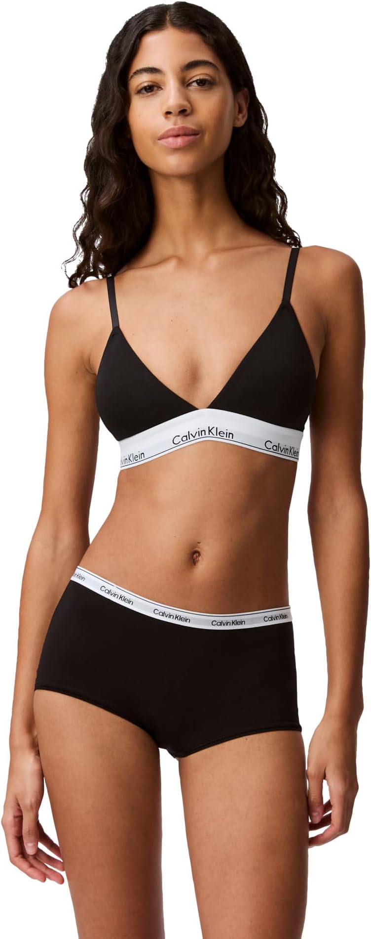 Calvin Klein Women's Modern Cotton Lightly Lined Triangle Bralette Bra