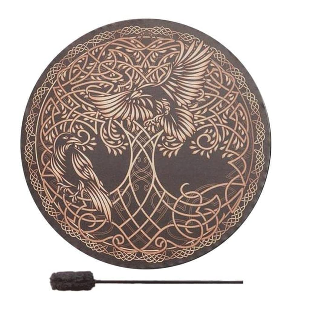 PAASHE Handpan Tambour Shaman Tambour Vintage Rond Handpan Tambour Portable Langue Tambour Ventilateur Instrument De Musique Tambour À La Main Éthéré Tambour Adulte Tambour Haute qualité