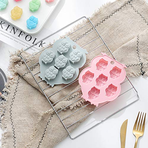 Provivid 2-Pack Mini Owl Silicone Molds Halloween Set For Chocolate Candy Cake Cupcake Soap Baking Jello Cookie Wax Crayon Melts Diy Making Mold #TOP4
