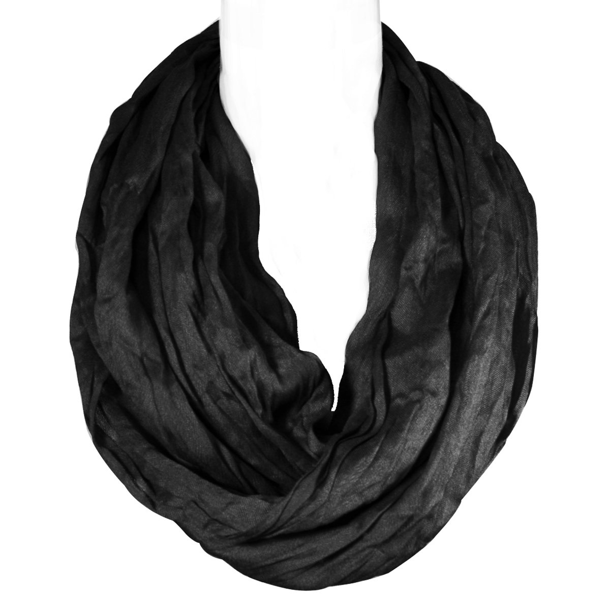 Wrapables Bufanda infinita suave y sedosa. - negro - Talla única