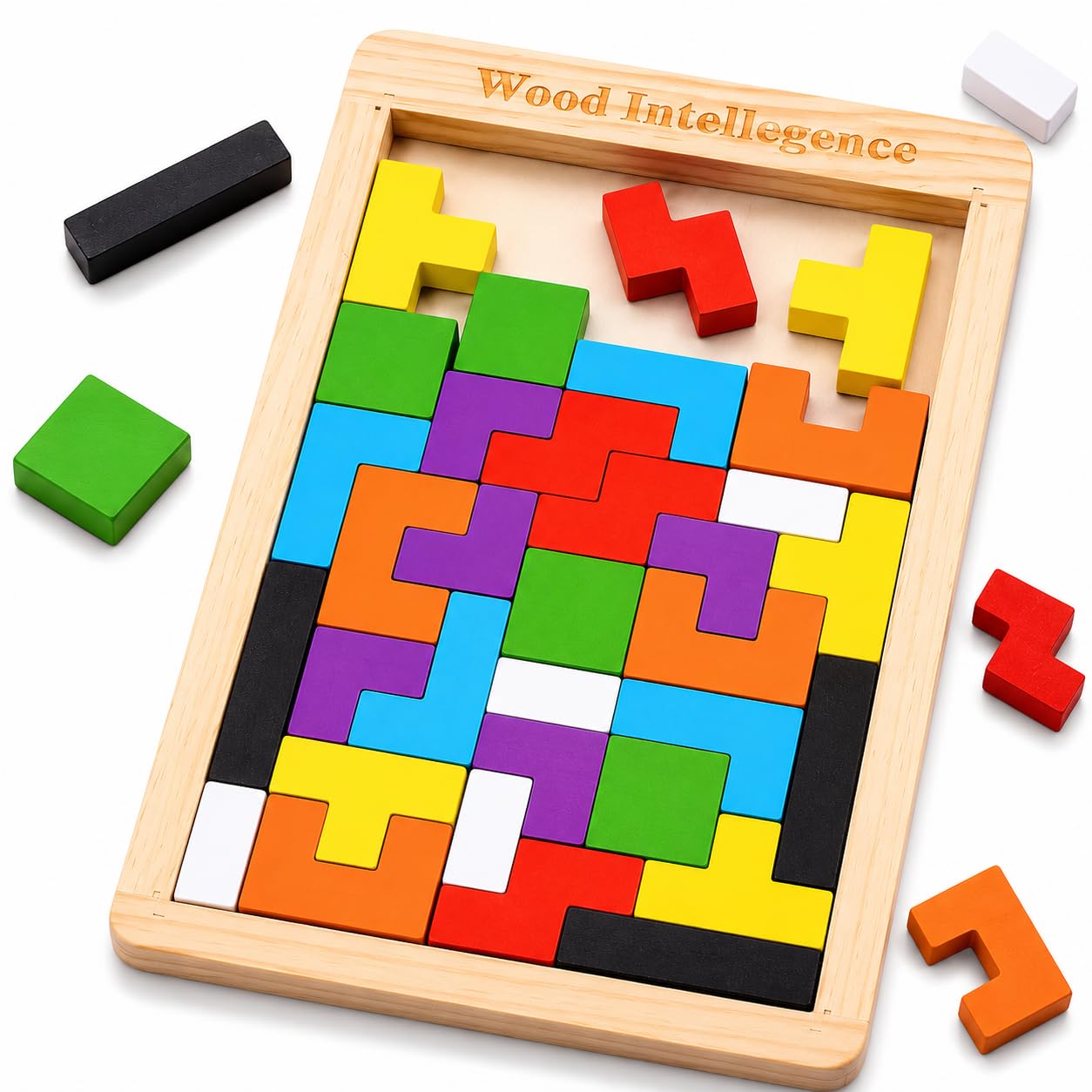 PLUSPOINT Wooden Emoji Face Changing Cube Puzzle Game Expressions Matching Block Puzzles Building Logical Educational Training Toys 16 Face Blocks & 72 Playing Cards Birthday Gift for Kids Boys Girls — Amazon image 30
