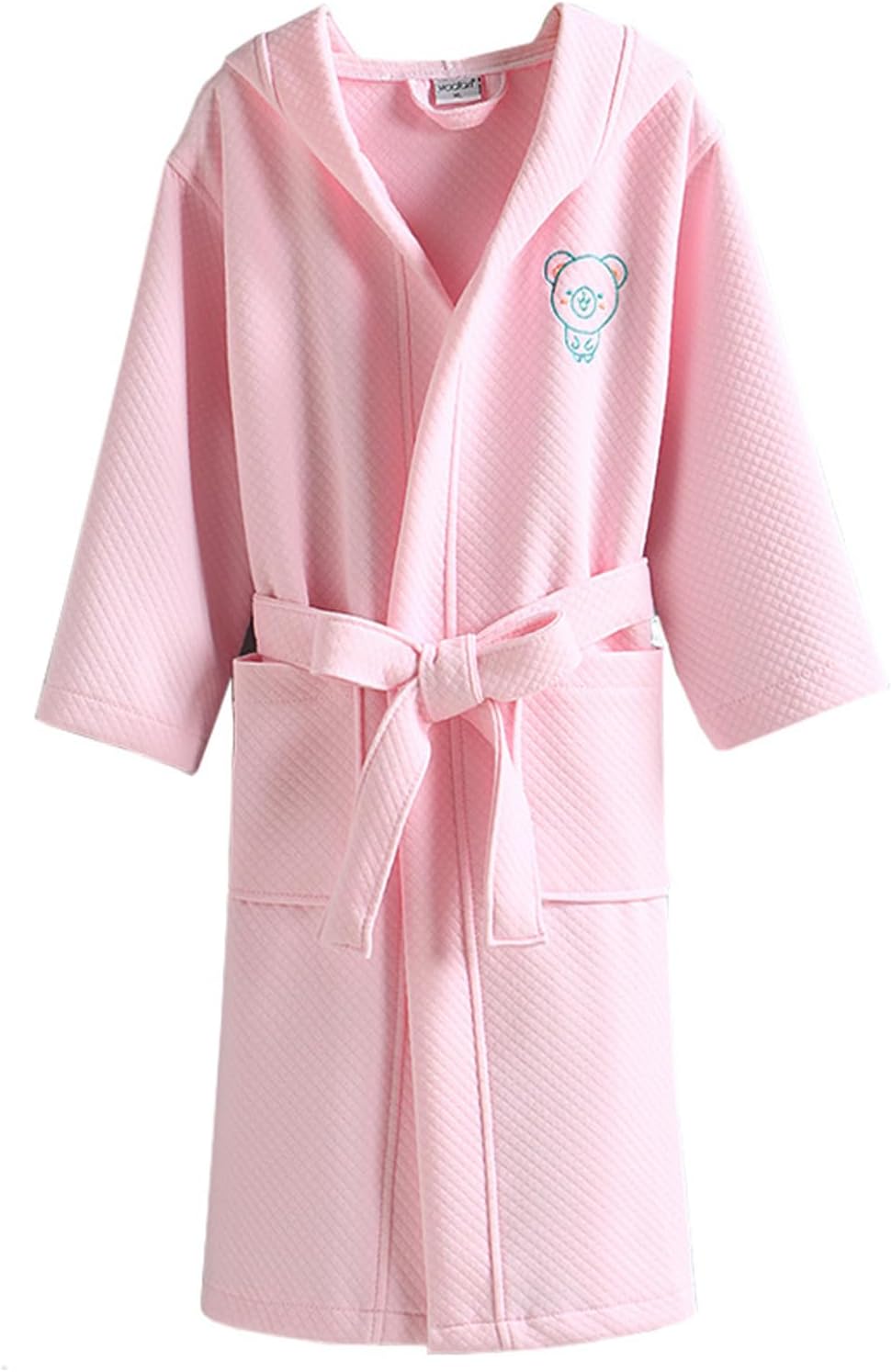 Boys & Girls 100% cotton Terry Bathrobe Soft Hooded Towel Robe Kids Cotton Spa Robes Sleepwear for Kids 3-12 Years