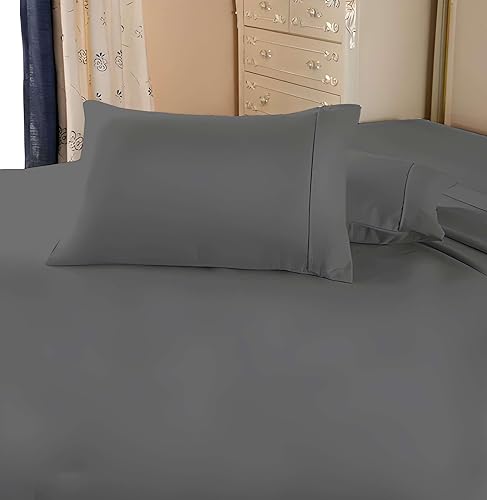 Miniatura 2 de Juego de sábanas Cal-King, juego de sábanas de 4 piezas, sábanas de 400 hilos, sábanas para cama tamaño California King, 100% algodón suave de fibra