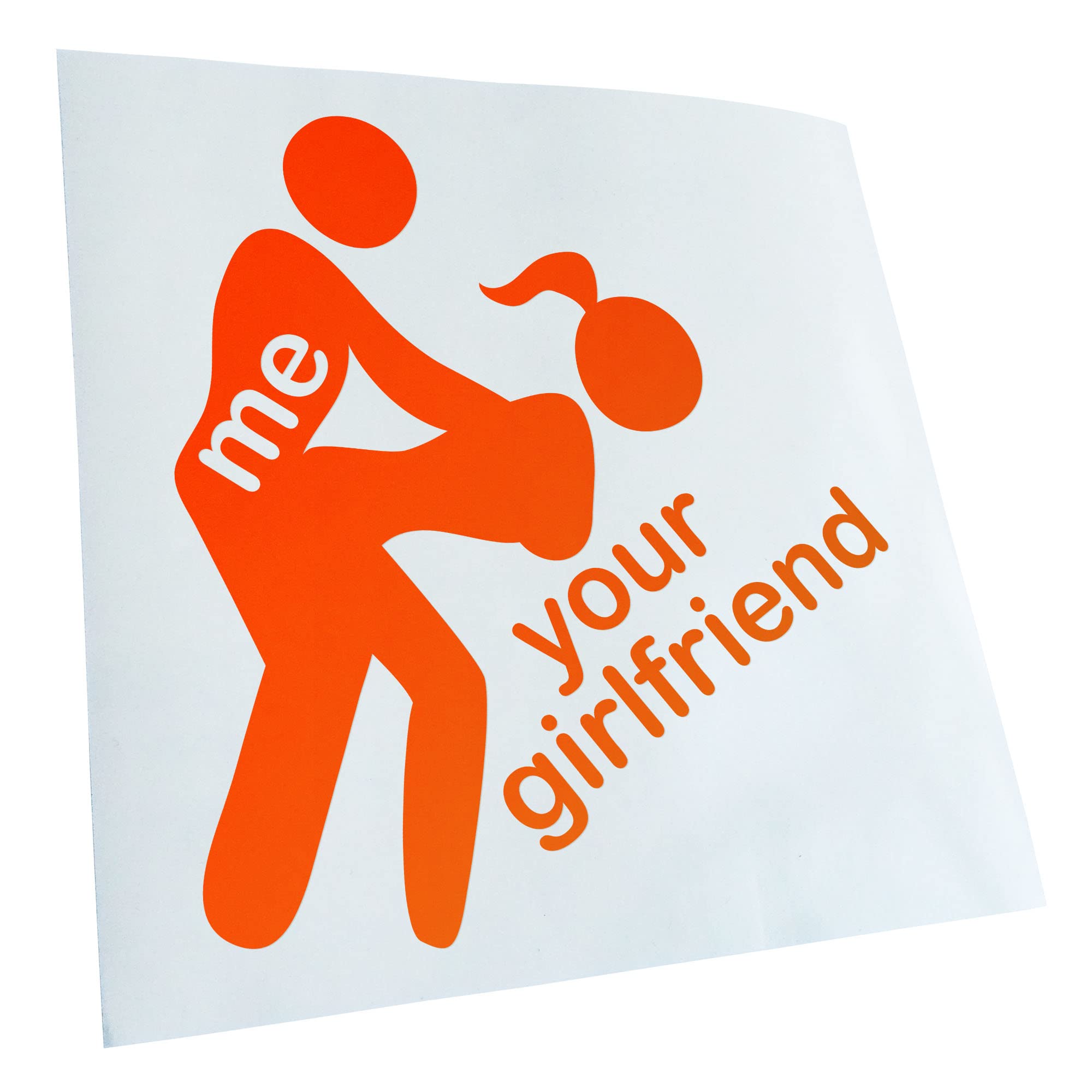 Kiwistar Autoaufkleber „Me/Your Girlfriend“ – 16x14 Cm, Mehrfarbig, Wetterfest