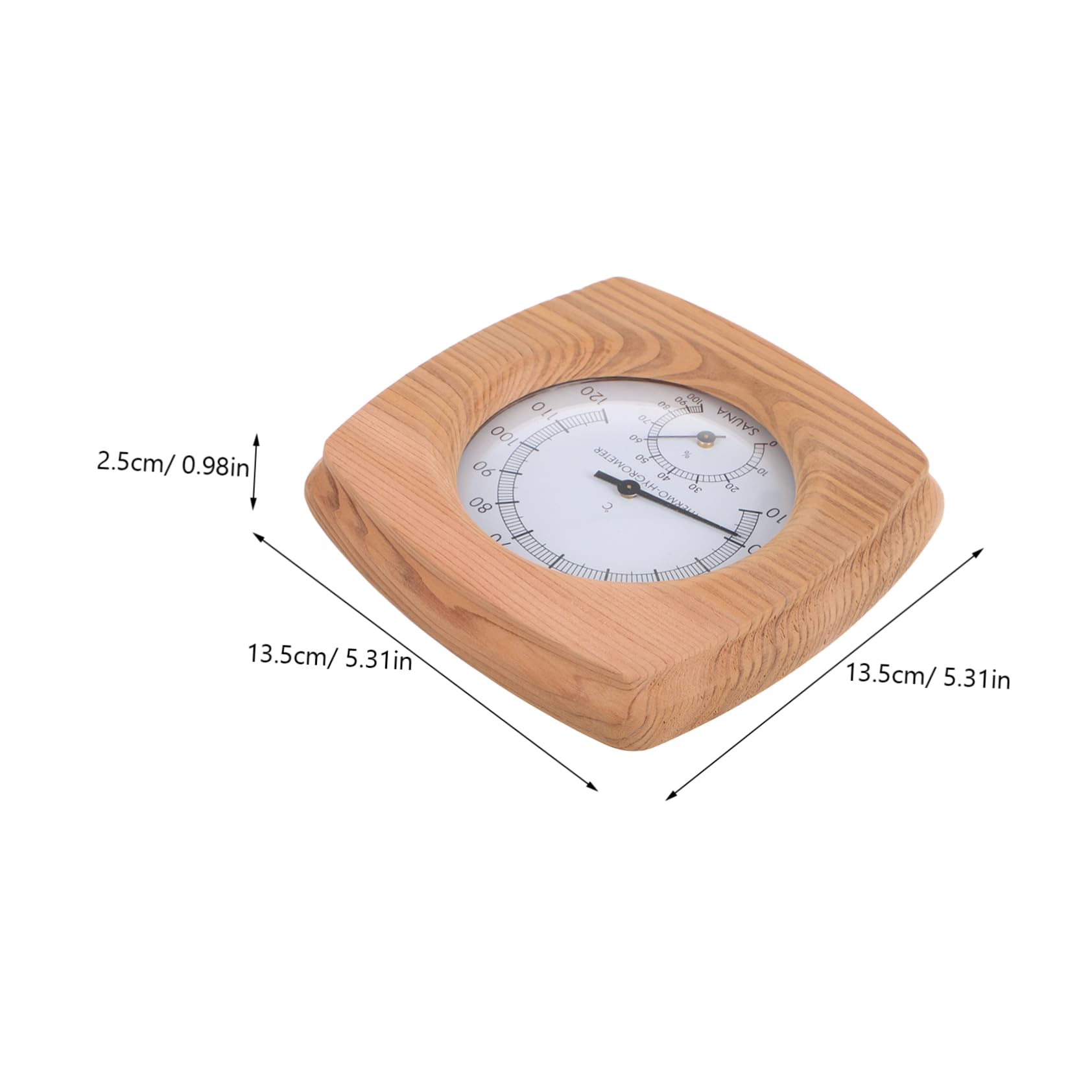 Hohopeti Sauna Thermometer Hygrometer aus Holz Präzises Messwerkzeug für Temperatur und Luftfeuchtigkeit Sauna und Bad Robuste Konstruktion Vielseitig Einsetzbar für Entspannende