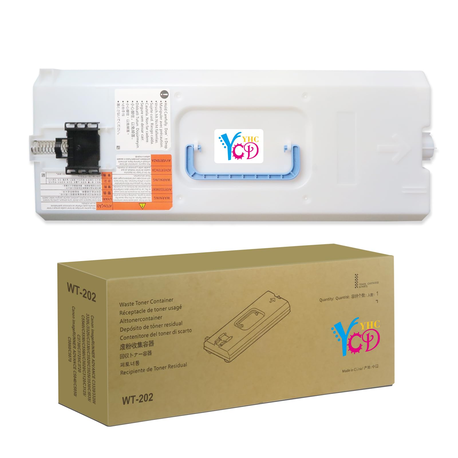 YCDYHC Compatible with WT202 Waste Toner 1-Pack Container Box Waste Toner Bottle Replacement for Canon C3330i C3530i C3525i C3325i C5535i C5550i