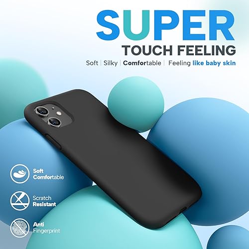 Miniatura 3 de Miracase - Funda diseñada para iPhone 11 con protector de pantalla, funda de goma de silicona líquida, protección total contra caídas y a prueba