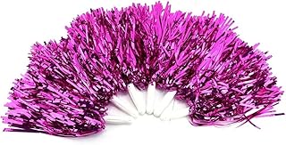 ANSAIR Pompones de porristas, 7 Colores 6 Piezas Pompones de porristas Accesorio de Baile de Fiesta Pompones Deportivos Cheer