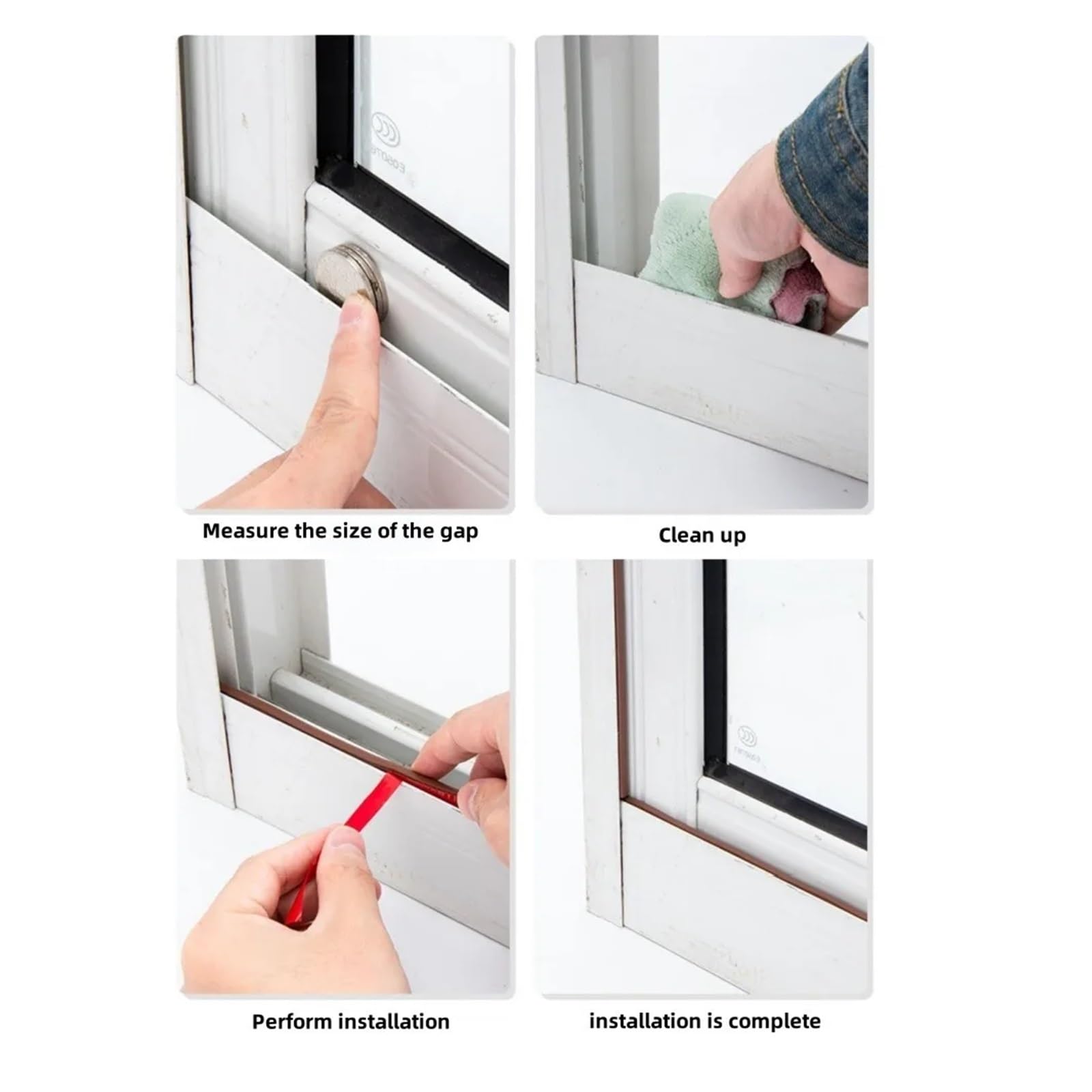 Striscia fonoassorbente autoadesiva in silicone for porte e finestre da 6 m, isolamento for porte e finestre, striscia anticollisione e antivento(9x6mm brown)