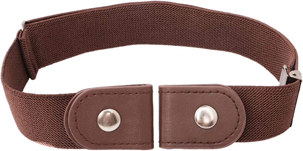 WYCTIN SolderNo Buckle Ladies Waist Belt, 2 Pack Invisible Adjustable Belt Men Women Jeans Pants Dress Stretch Waist Belt Fits 17-47 with Thickened Belt Strap