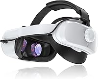 Vista 1 de YOGES 5000mAh Battery Head Strap for Quest 2, Rechargable Adjustable Headstrap to Extend Playtime Compatible with Meta Quest 2