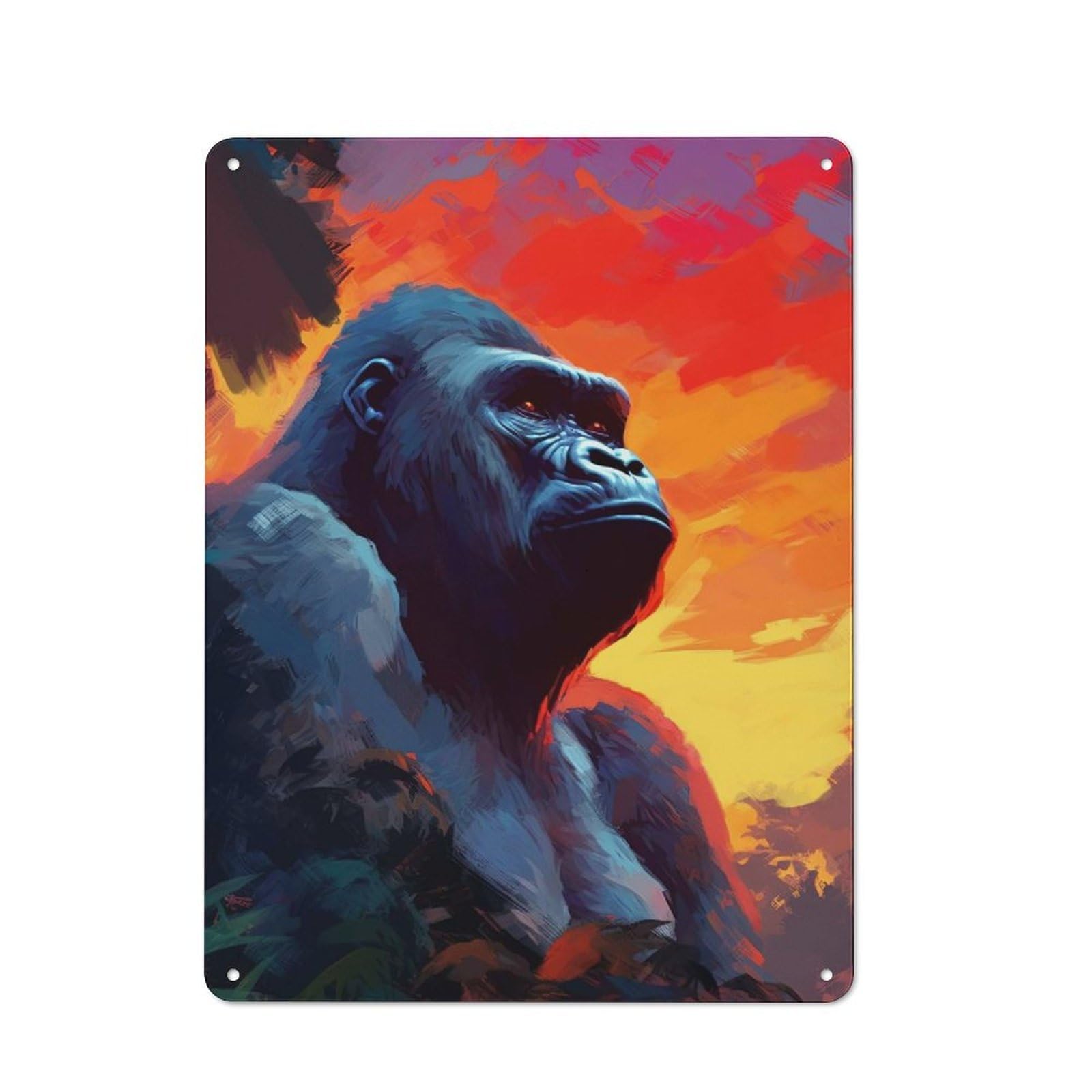 Metal Plaque 40x30cm with Wild Spirit for Pub Or Café, Retro Decor, for Pub Decor Enthusiasts Refreshing A Room in Autumn
