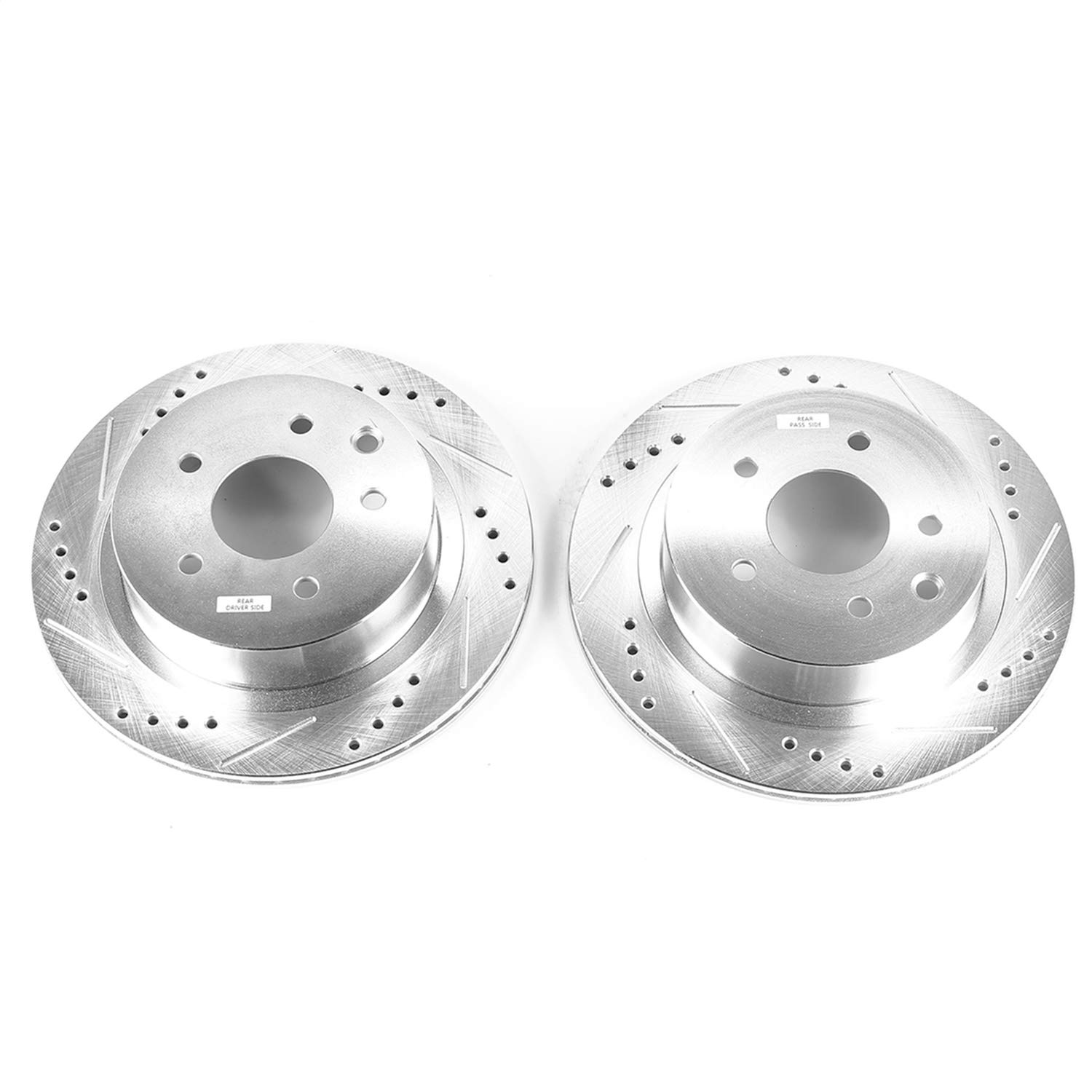 Drilled & Slotted Rear Brake Rotors & Ceramic Pads Kit For Nissan LEAF & Rogue Sport 2 thumbnail image
