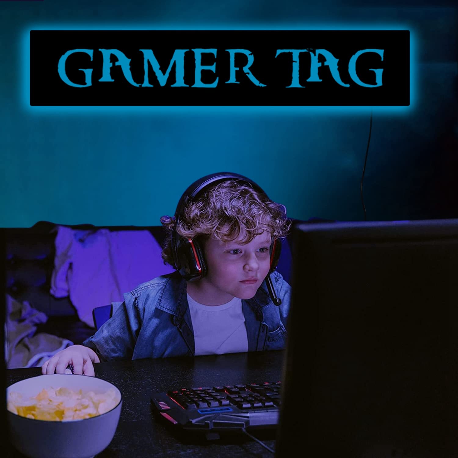 Panneau Néon Personnalisé Pour Joueur, étiquette De Joueur Pour Twitch