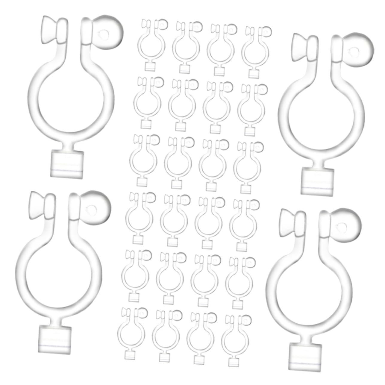SHINEOFI 250pezzi Clip Orecchini Silicone Trasparenti Per Orecchini Fai Da Te Accessori Per Creazione Senza Piercing Materiali Decorativi Resistente e Comodi Da Indossare