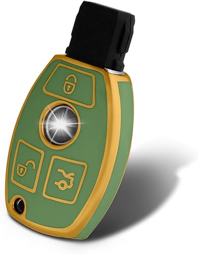 Miniatura 1 de WORCAS Funda para llavero de automóvil de Mercedes Benz, con protección de TPU suave, compatible con Mercedes Benz C E S M CLS CLK G Class Keyless