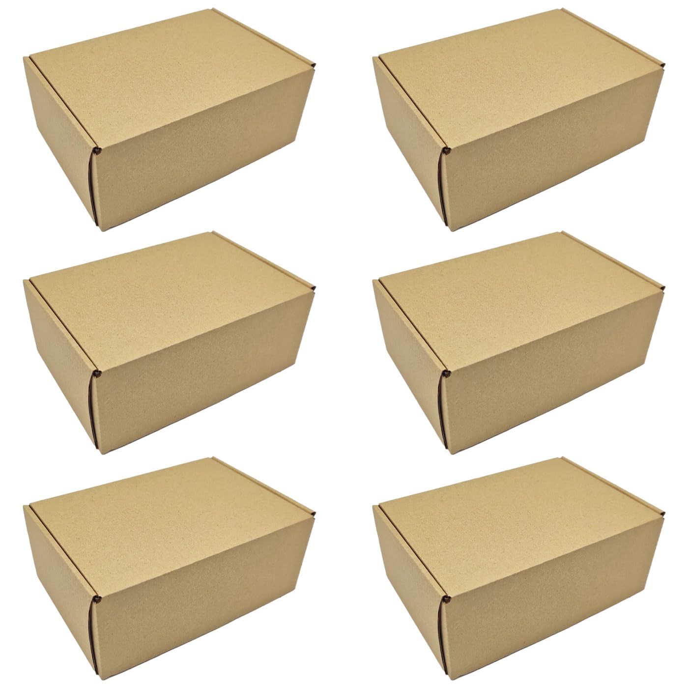 Acan Tradineur - Pack de 6 Mini Cajas de cartón para Embalaje, mudanzas, cartón Reforzado y Resistente, Plegables y Reutilizables, envío Paquetes, almacenaje - 17 x 11,3 x 6,5 cm