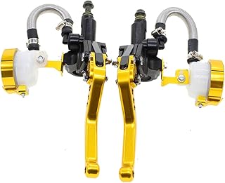 Kit de alavancas hidráulicas duplas de cilindro mestre de embreagem de freio CNC da Krace Universal 7/8" 22 mm para motocicletas 125cc-600cc para motocicletas esportivas/bicicleta de rua/scooterKrace KX-HY-007