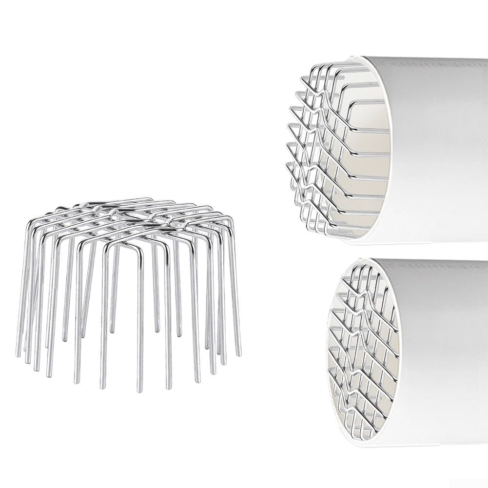 304 Stainless Steel Gutter Guard Downpipe Filter Anti-Clogging Mesh for 50mm-200mm Pipes Roof Drain Protection Leaf Sieve Silver Finish UK Homes(160 Tube)