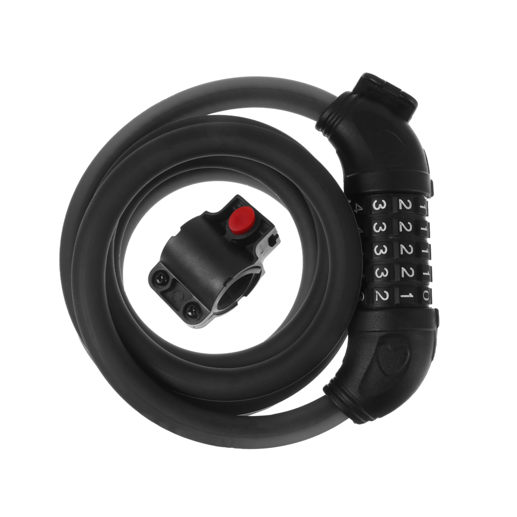 Hemobllo Lucchetto Catena per Bici Resistente Lucchetto Cavo Ripristinabile Cifre Accessori Antifurto per Biciclette