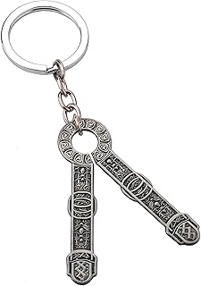 MEETCUTE Elden Keychain, Cool Elden Key Ring for Men and Women Cosplay Accessories for Gamers and Fans -D