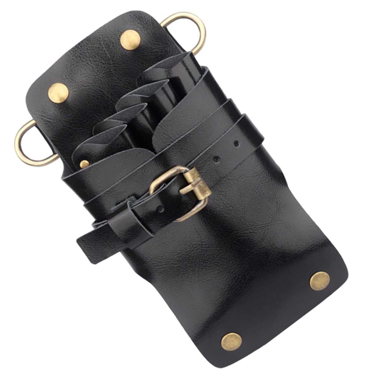 Didiseaon Hairdresser Scissor Storage Bag Barber Waist Pouch for Hair Styling Tools Comb Shear Organizer Large Capacity Cowhide Material