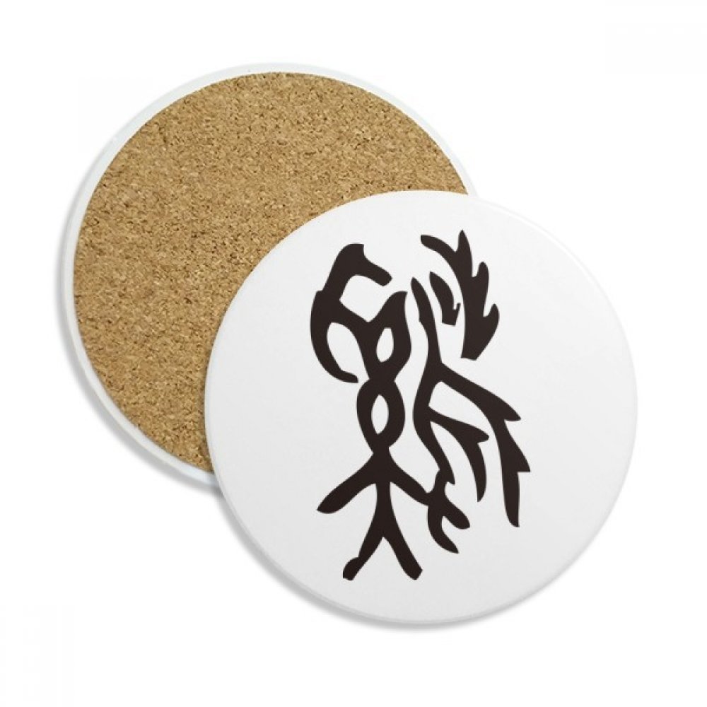 Support de tasse absorbant en céramique zodiaque chinois pour verres
