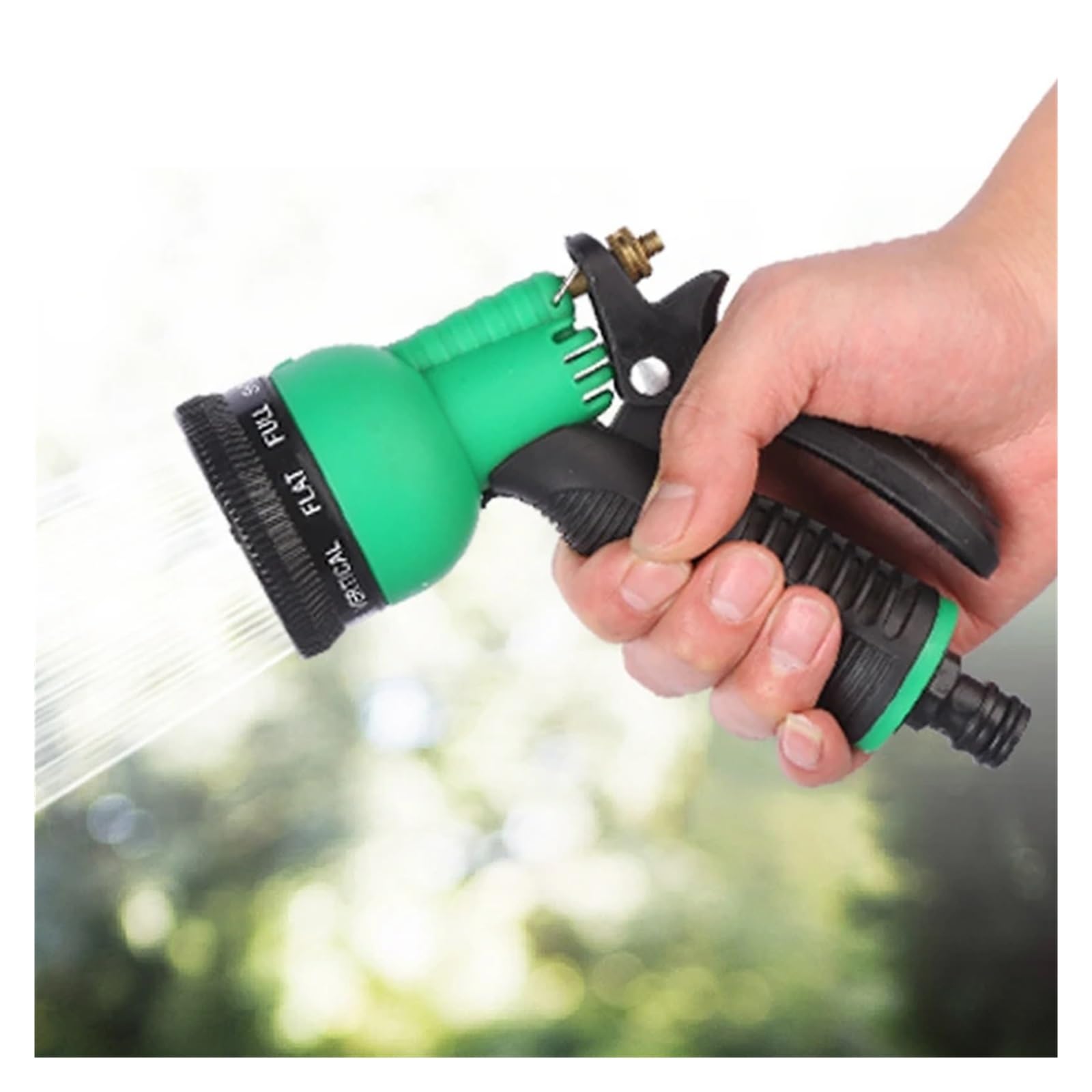 KKXXYQFC Pistola rociadora para manguera de jardín, 8 patrones, boquilla para pistola rociadora de agua, multifunción, lavado de autos, pistola de agua para jardín, boquilla para manguera, rociador de