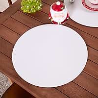 Capa de Sousplat Avulsa em Tecido Oxford – Para Base de 35cm – Mesa Posta Elegante e Lavável – (Não Acompanha Base MDF) (02, Palha)