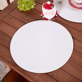 Capa de Sousplat Avulsa em Tecido Oxford – Para Base de 35cm – Mesa Posta Elegante e Lavável – (Não Acompanha Base MDF) (02, Palha)