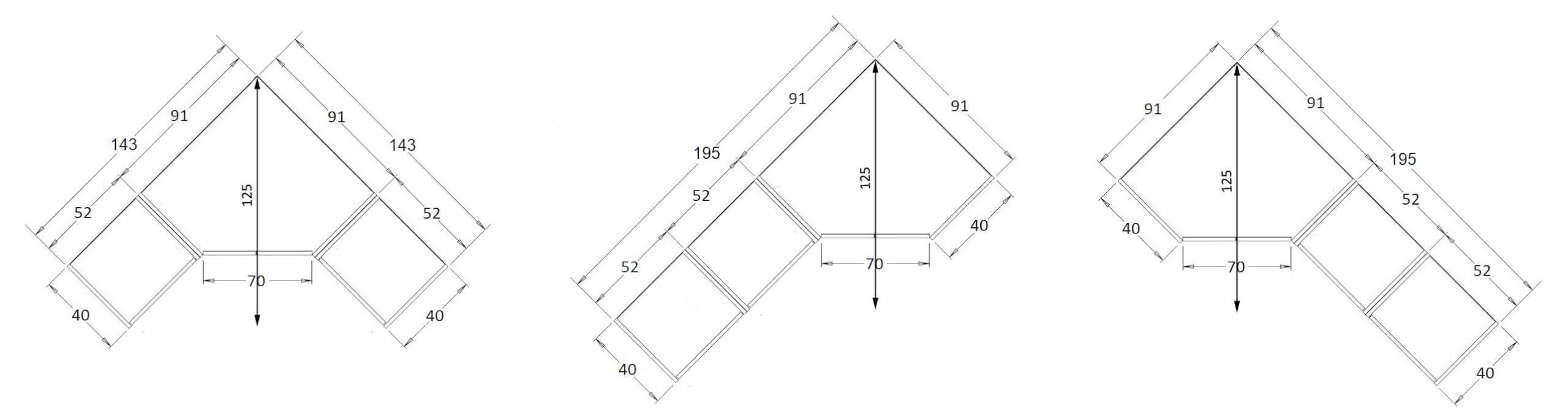 Grant Möbelset Set 17A Eckschrank Regal Schlafzimmer