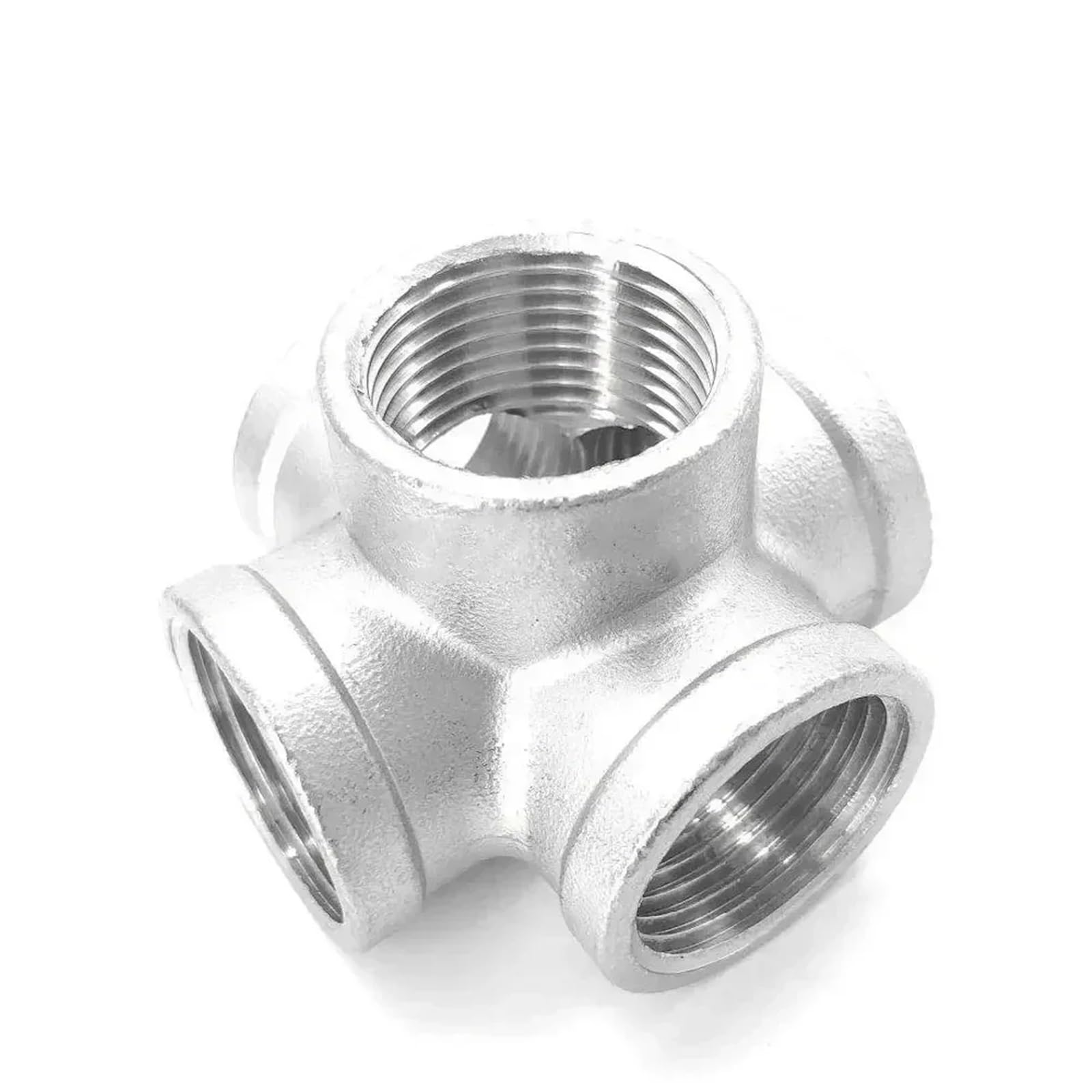 DN8-DN50 304 Stainless Steel Female Threaded 5 Way Pipe Fitting Corner Pipe Fittings Elbow Plumbing(3l4 BSP)