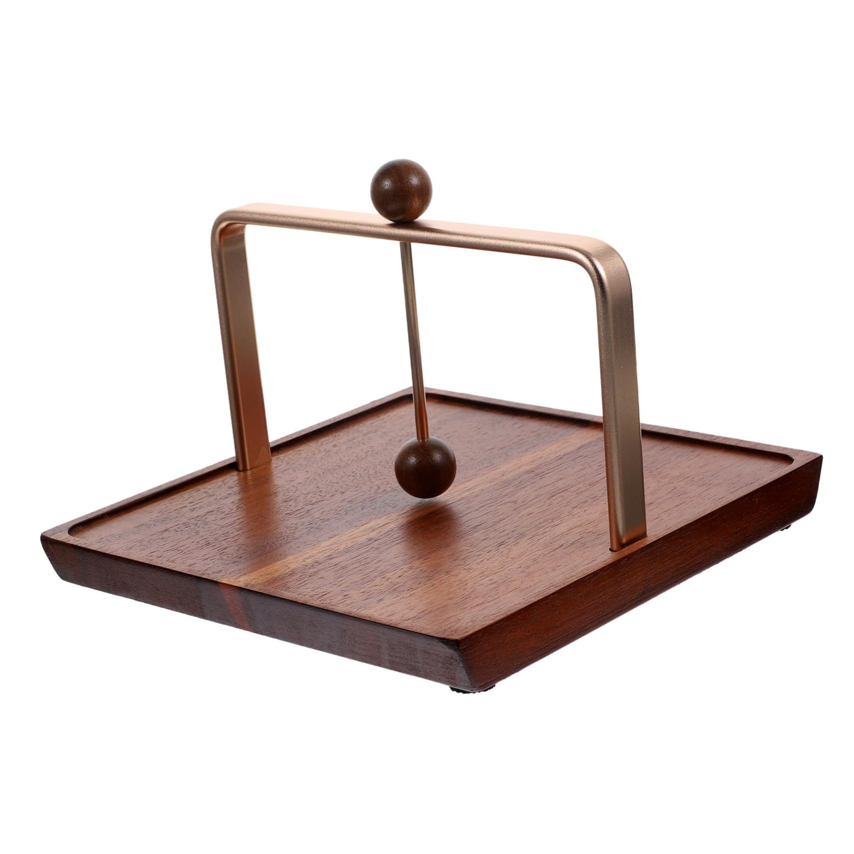 COLLBATH Servilletero de Madera y Metal Cuadrado, Porta Pañuelos para Mesa Mediana, Diseño Minimalista, Resistente y Versátil, Adecuado para Restaurantes, Cafeterías y Hogar, Soporte