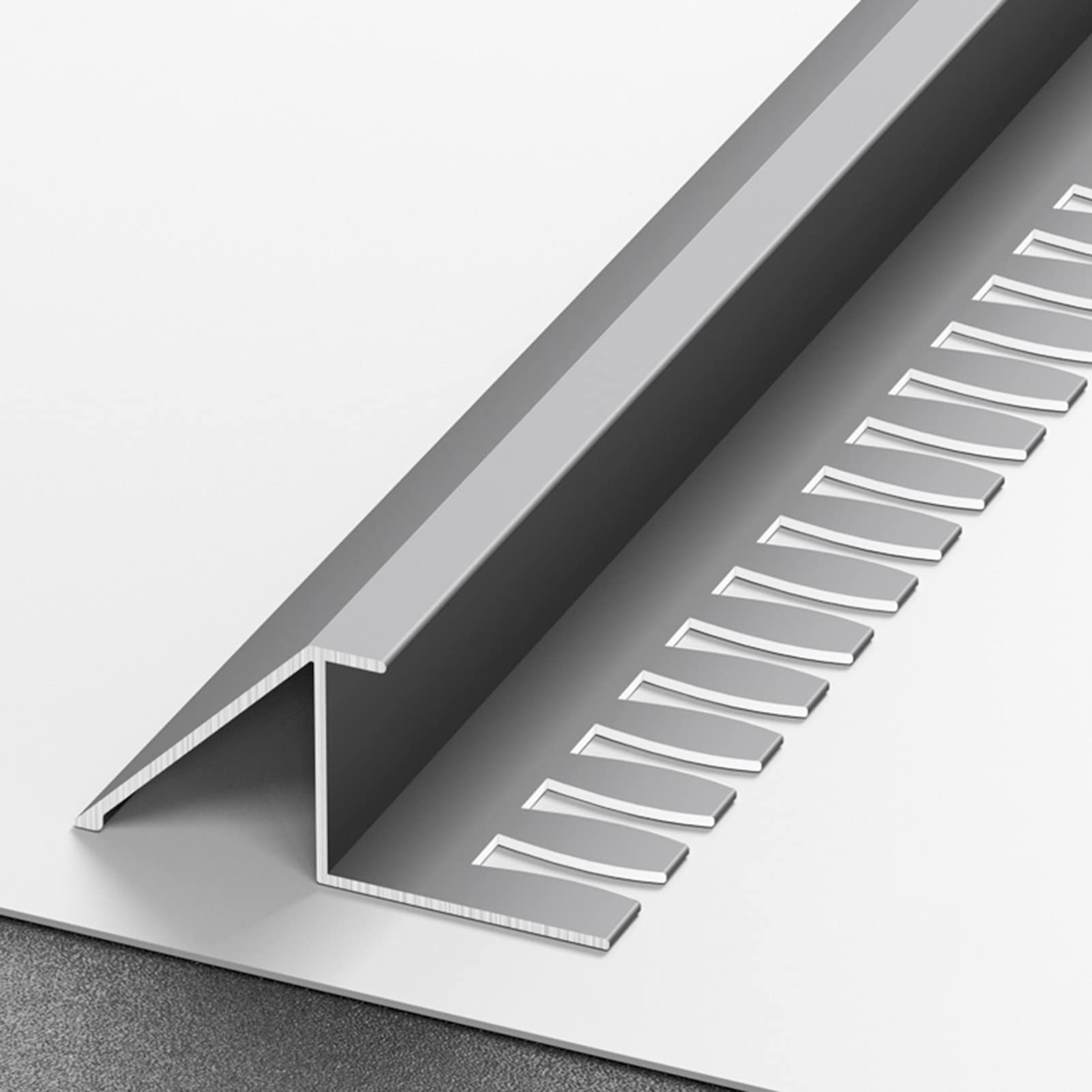 Remys Gray Wood To Carpet/Wood To Vinyl,Transition Strip, Aluminum Marble Floor Edge Trim Laminate, Flooring Seams Transition Strips(,145Cm/57In)