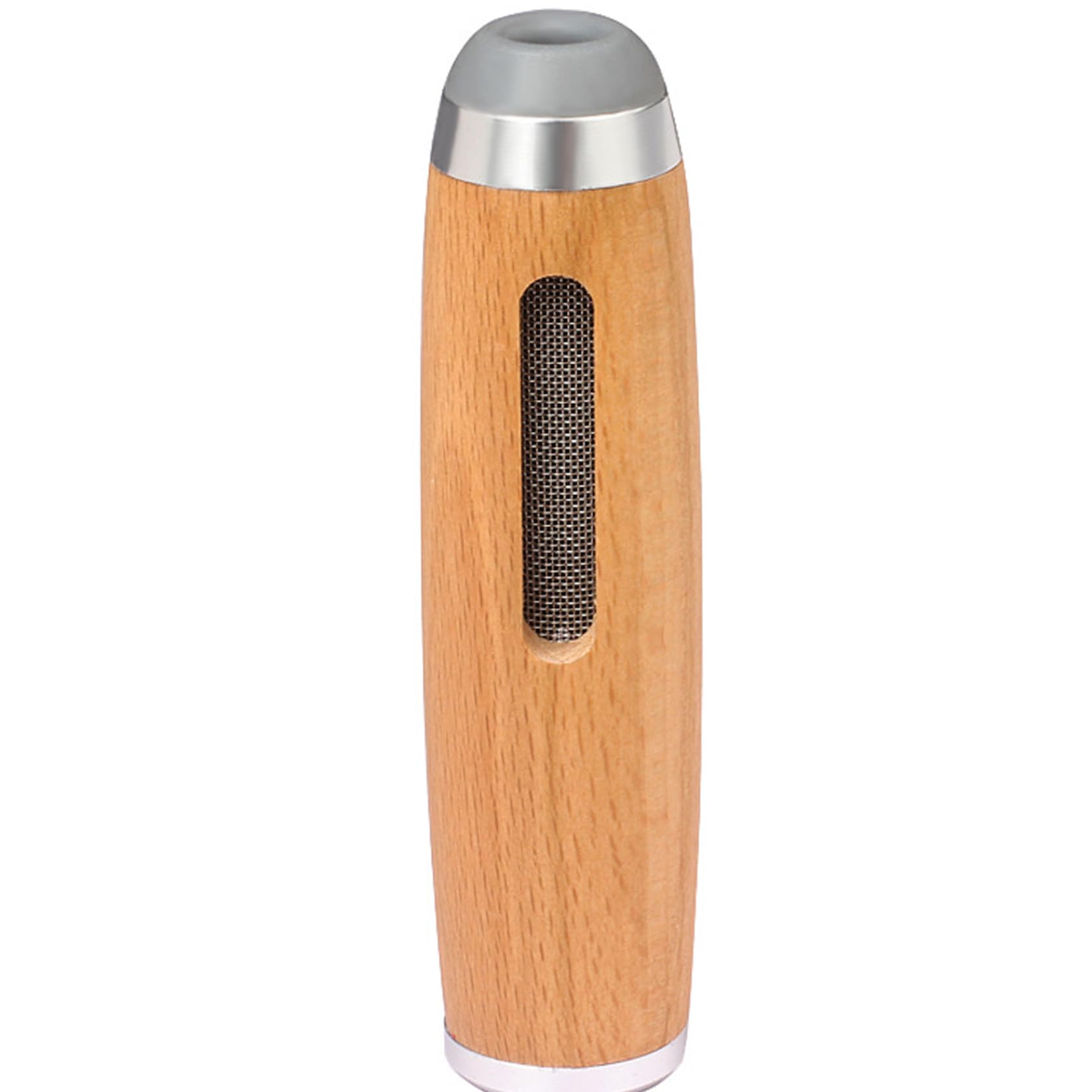 Faroby Silver Walnut Cigarette Holder Detachable Handheld Portable Ashtray, Reusable Windproof Smokeless Ash Catcher