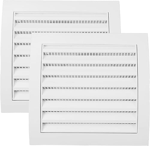 Vent Systems Paquete de 2 cubiertas de ventilación de aire blancas de 4 pulgadas para ventilaciones de secadora y ventilaciones de escape de baño,