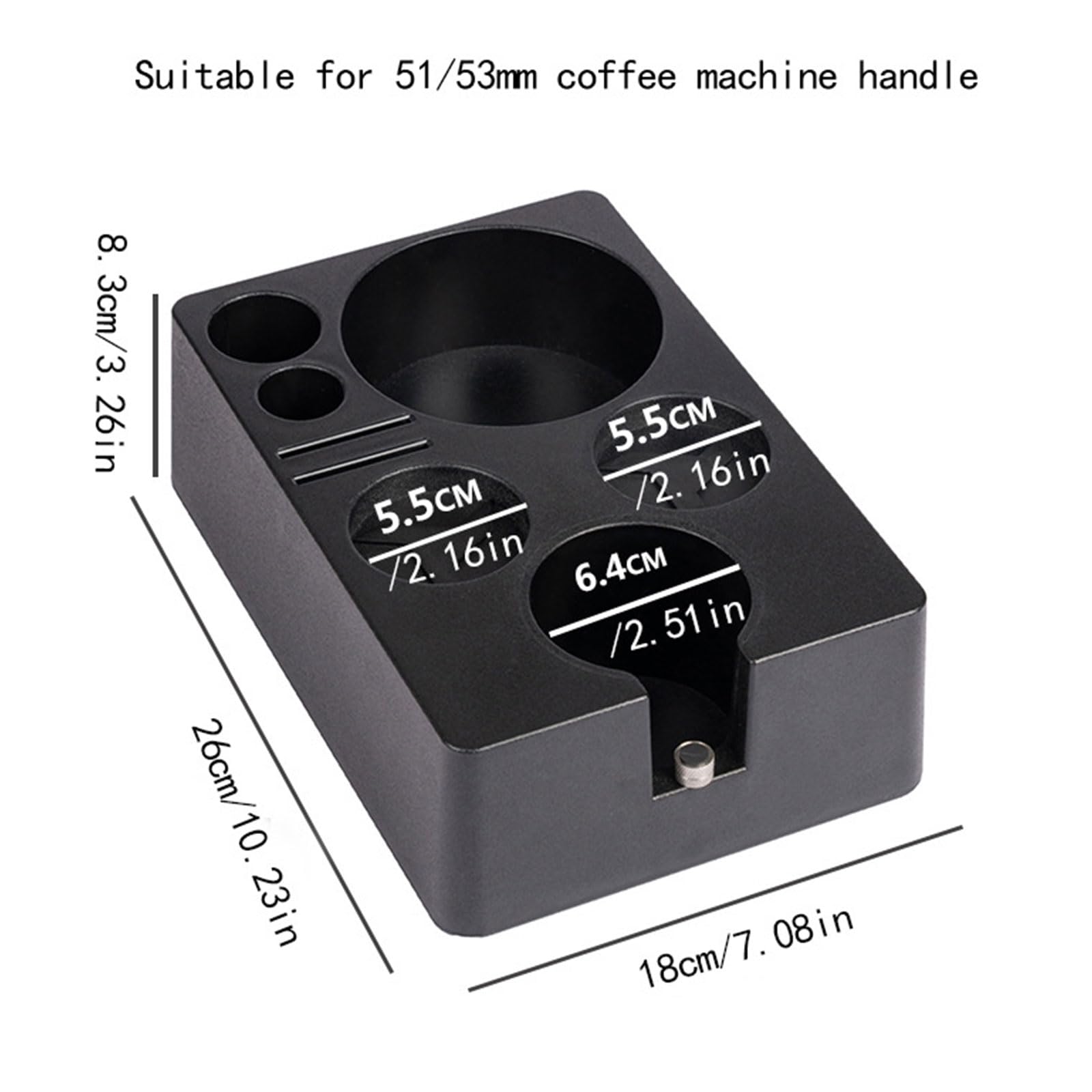 Multifunktionale Tamper Station, praktische Tamper Station, Kunststoff Tamper Kaffeewerkzeug, geeignet für Verschiedene Einstellungen, Kaffeezubehör