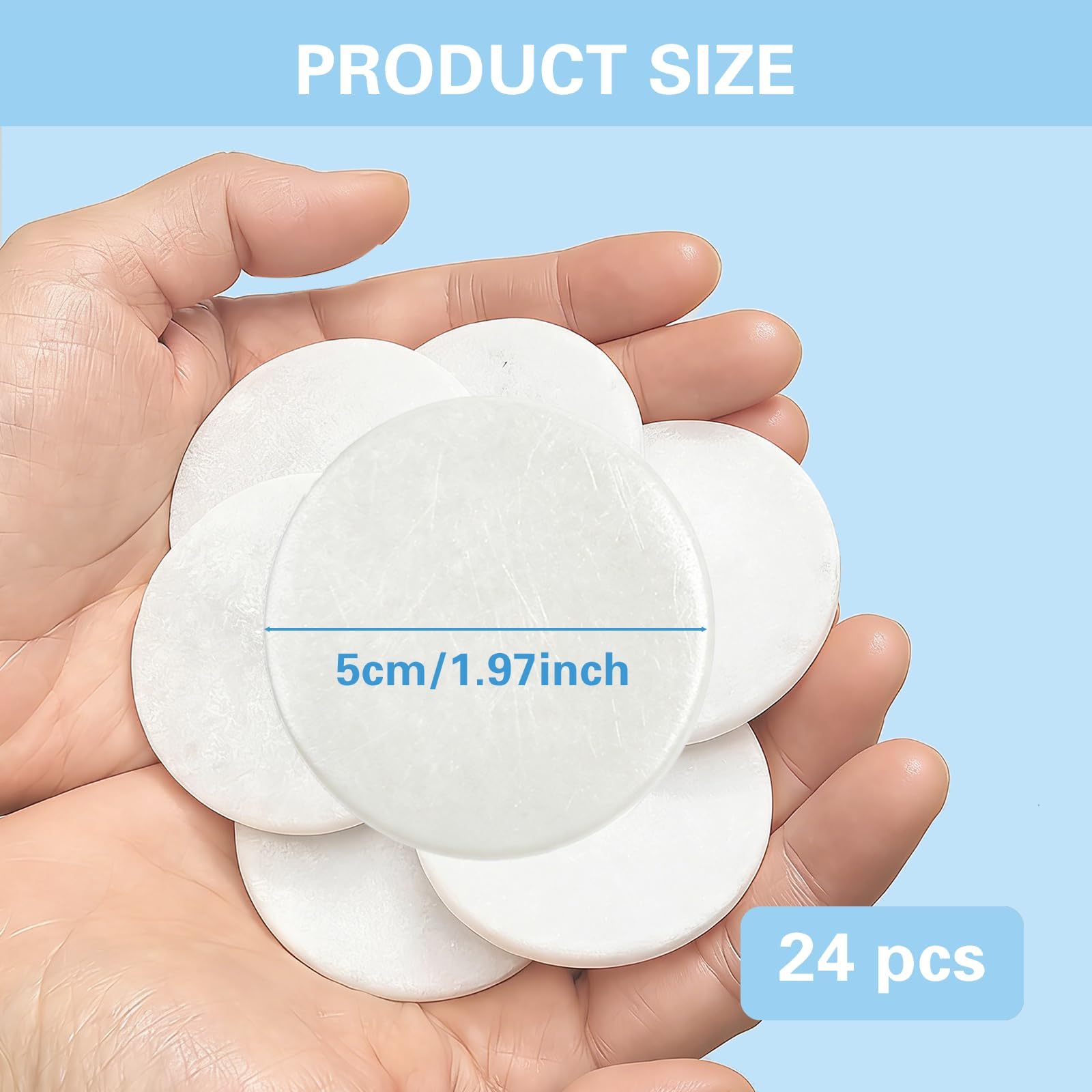 Płaskie kamienie do malowania, 24 sztuki, 5 cm, kamienie dekoracyjne, białe kamienie naturalne, dekoracja, płaskie, gładkie kamyki do dekoracji ogrodu, dekoracja roślin doniczkowych, kreatywne