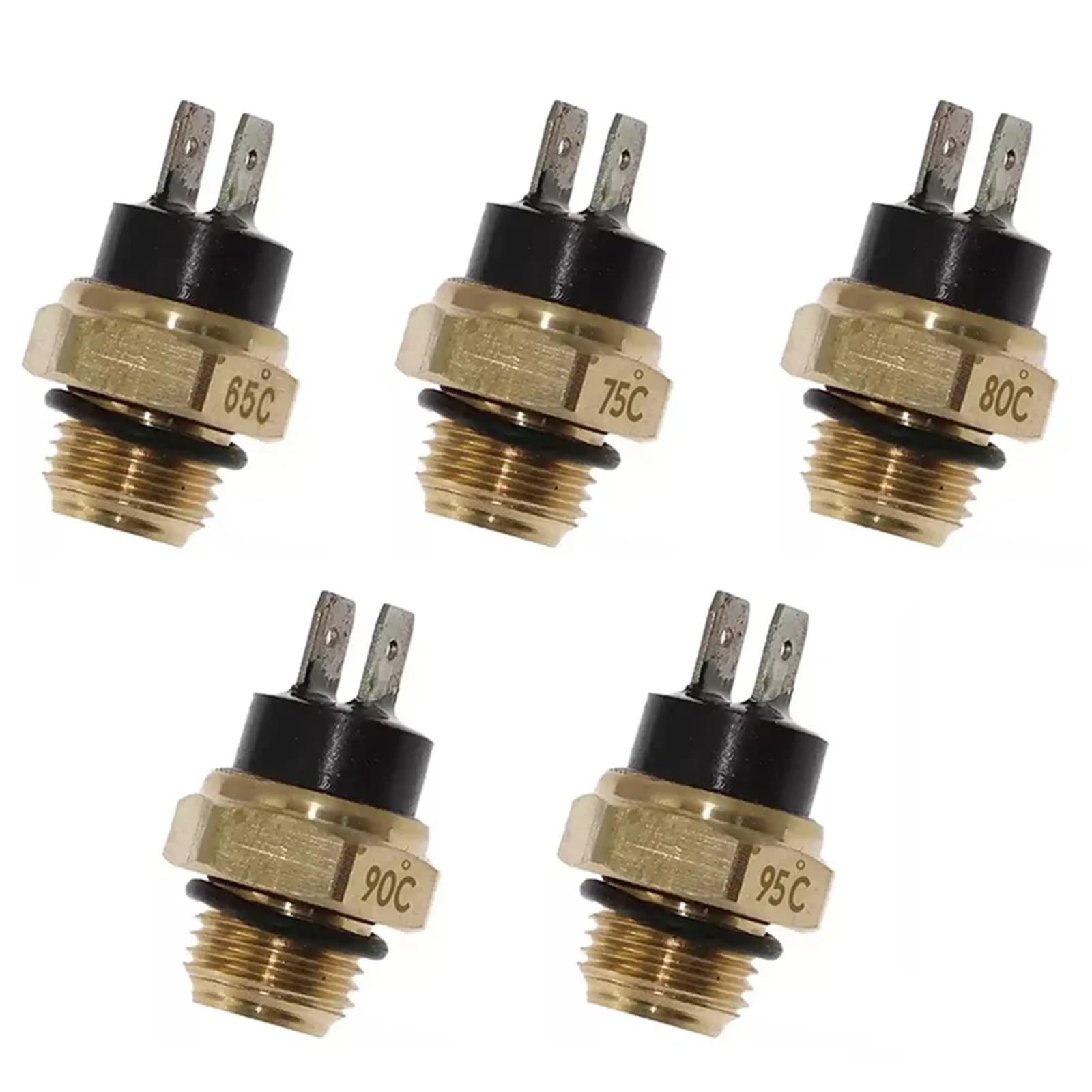 Sensore temperatura motore M16 65/75/80/90/95 ° Sensore temperatura acqua in rame Interruttore termostato ventola liquido di raffreddamento radiatore(95)